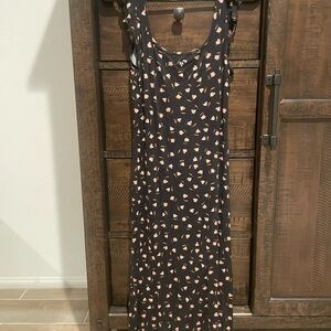 Billabong Black and Pink Midi Dress